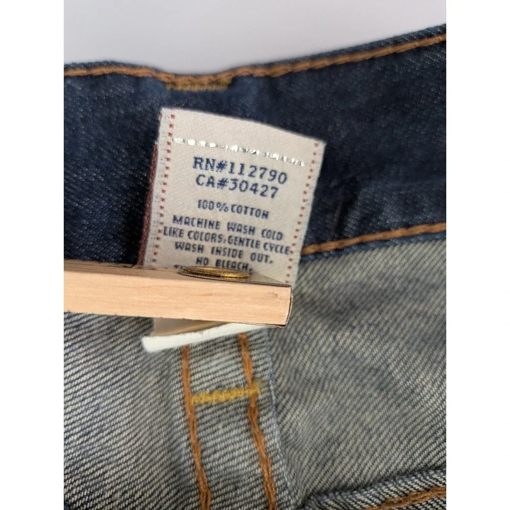 VTG True Religion Mens Billy Bootcut Jeans 38x20 Dark Wash Flap Pocket Made USA