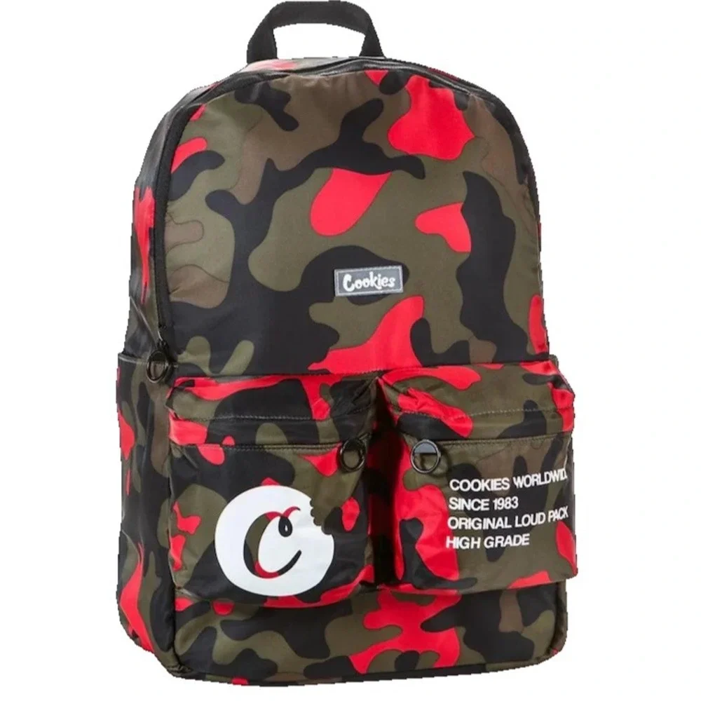 COOKIES Canvas Smell Proof Orion Backpack 22.8L – Large Red Camo NWOT