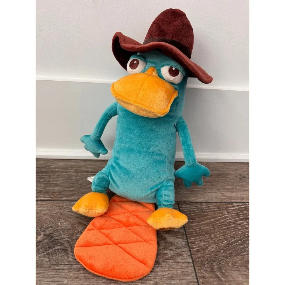 Disney Store Perry the Platypus Agent‎ P Plush Phineas and Ferb 21 Inch Teal