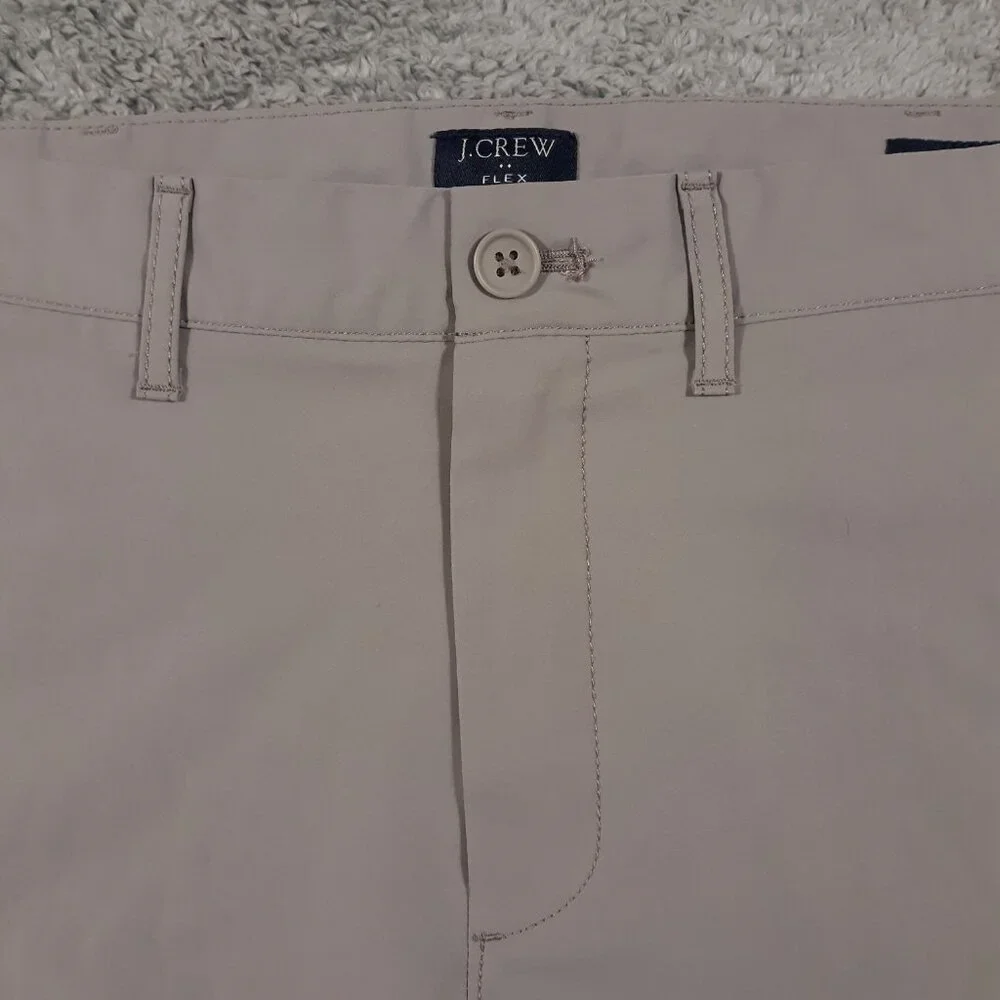 J.CREW Flex Chino Pants Mens Waist 31‎ Inseam 32 Slim Gray Lightweight Polyester