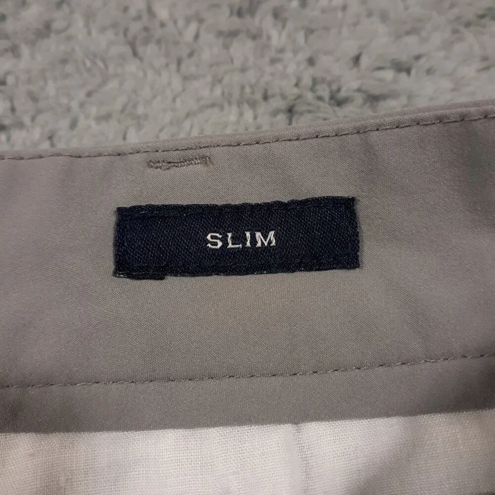 J.CREW Flex Chino Pants Mens Waist 31‎ Inseam 32 Slim Gray Lightweight Polyester