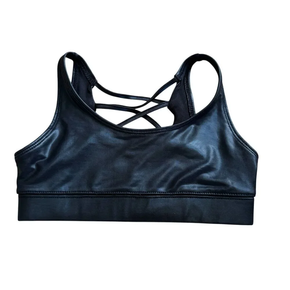 Justice Active Black Sports Bra Girls 26 Small / 7