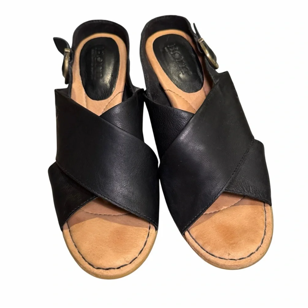 Born leather slingback