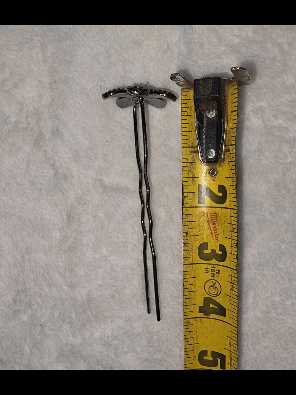 Black Crystal Flower Hair Pin Set If 12
