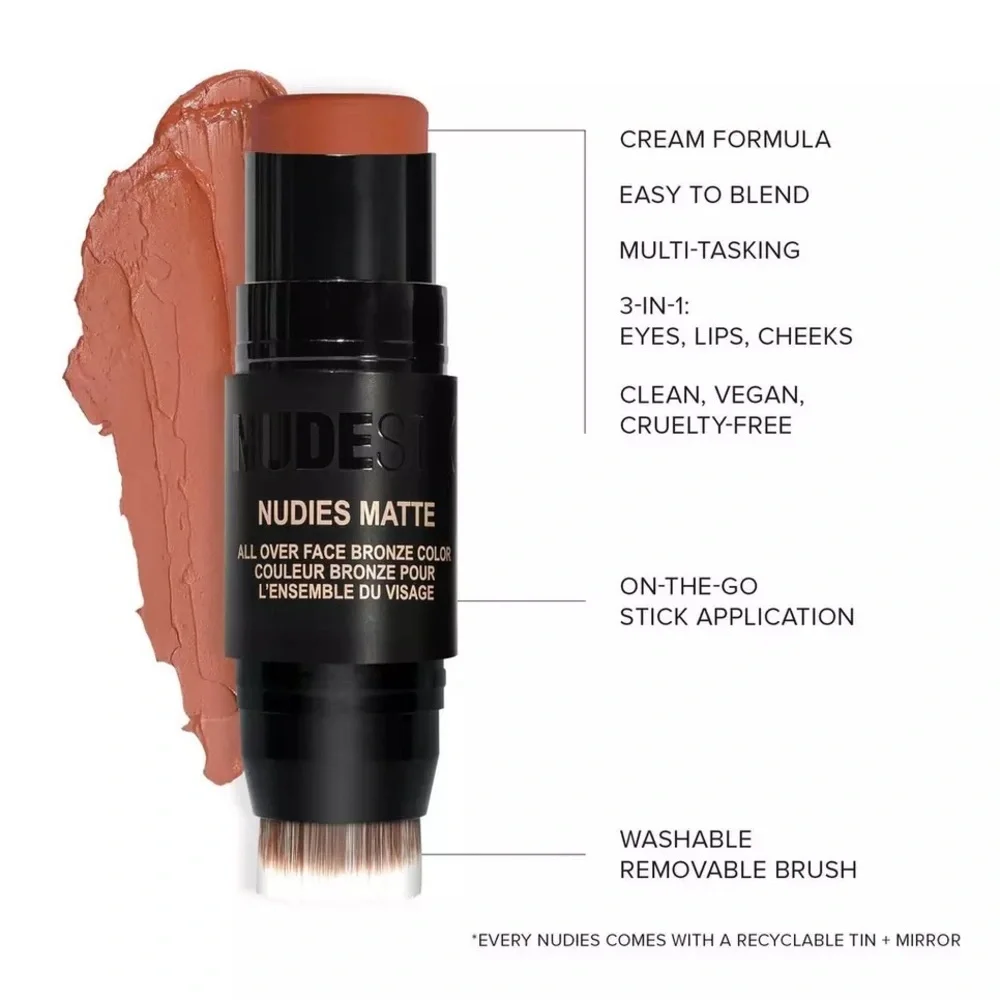 3/$50 💫 NUDESTIX Nudies Matte All Over Face Bronze Color in Deep Maple, Eh