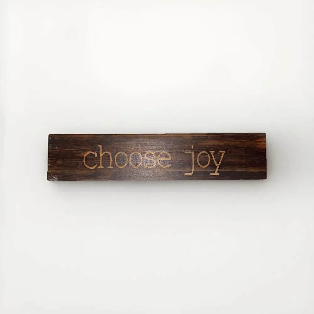 P Graham Dunn CHOOSE JOY Wooden Sign Wall Decor Tabletop 2.5 in x 11.75 in