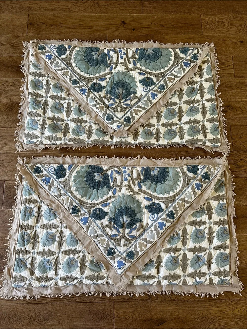 Soft Surroundings 2 Pillow Shams Covers 100% Cotton