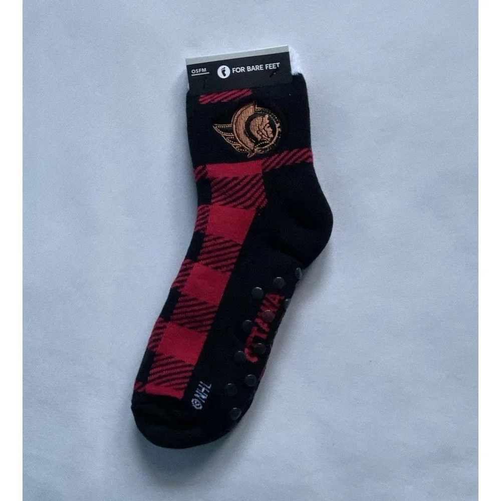 Ottawa Senators NHL For Bare Feet Women's 1-Pack Team Sleep Cozy Socks‎