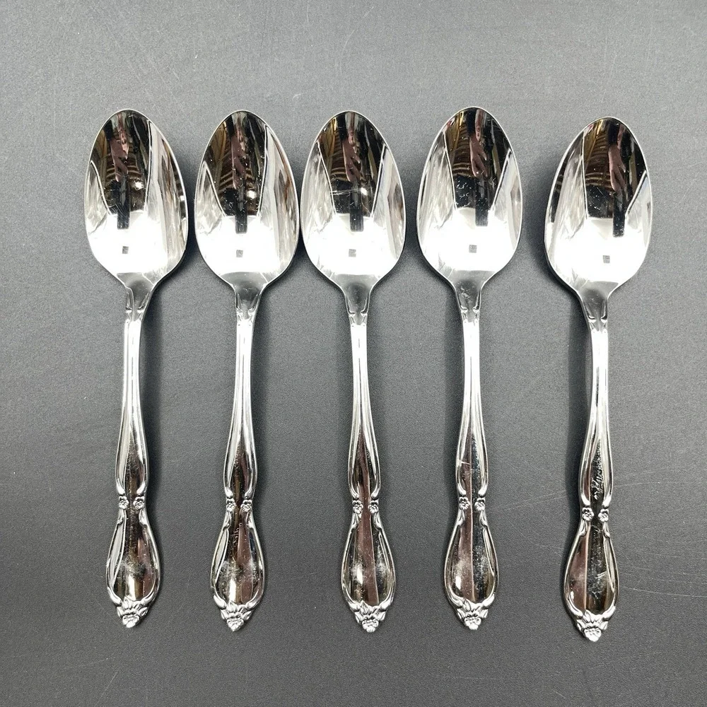 Oneida Community Chantelaine Stainless Teaspoons Lot of 5 Replacement
