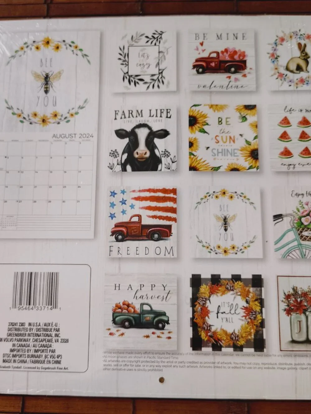 Farm Life 2024 Farmer's Market 2023 Lot 2 Wall Calendars 12 Month