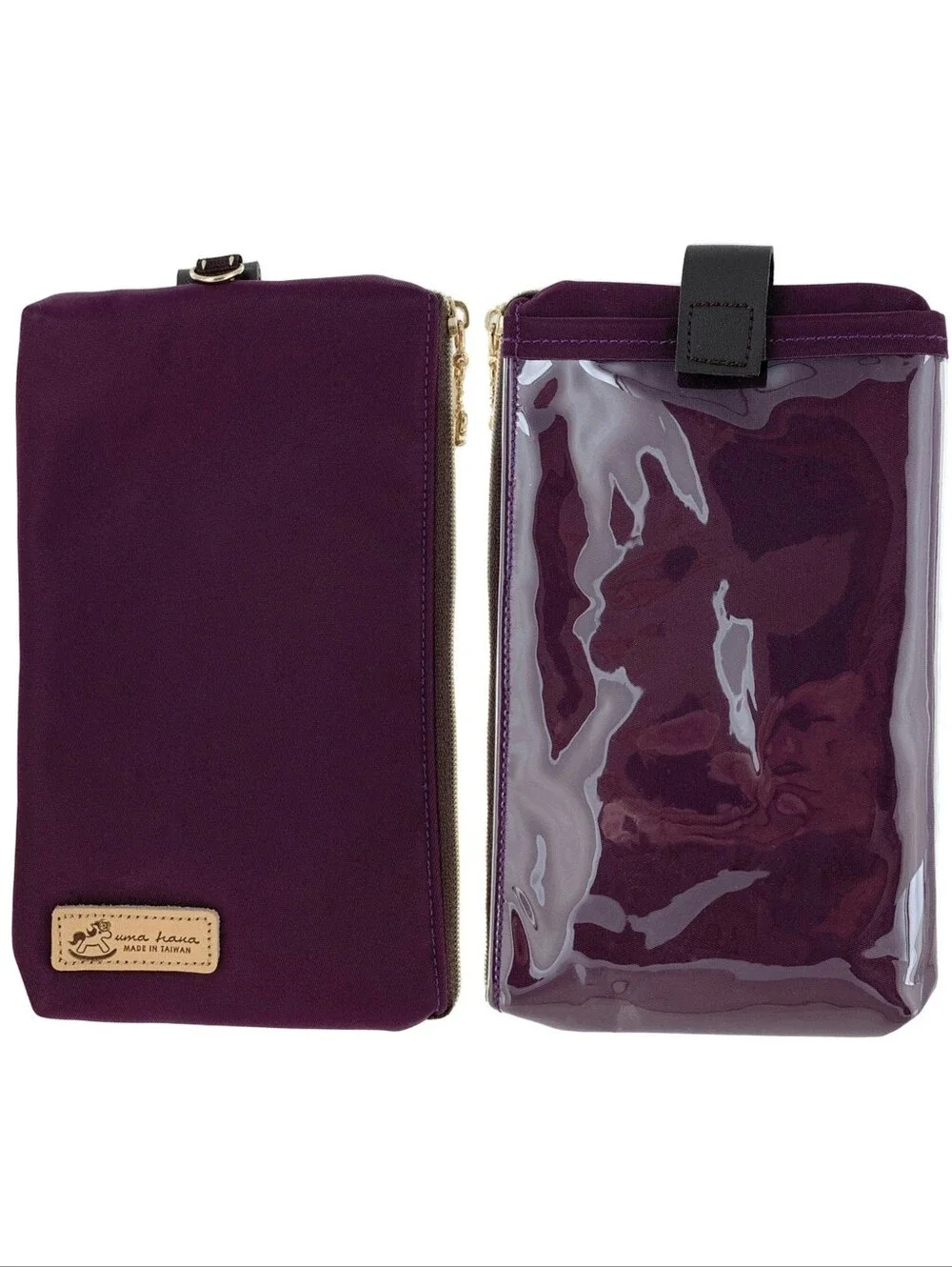 Waterproof Burgundy Phone Case Pouch W/ Neck Strap