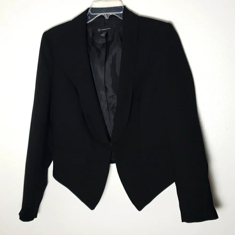 Inc international concepts cropped black blazer, suit jacket. Women's medium
