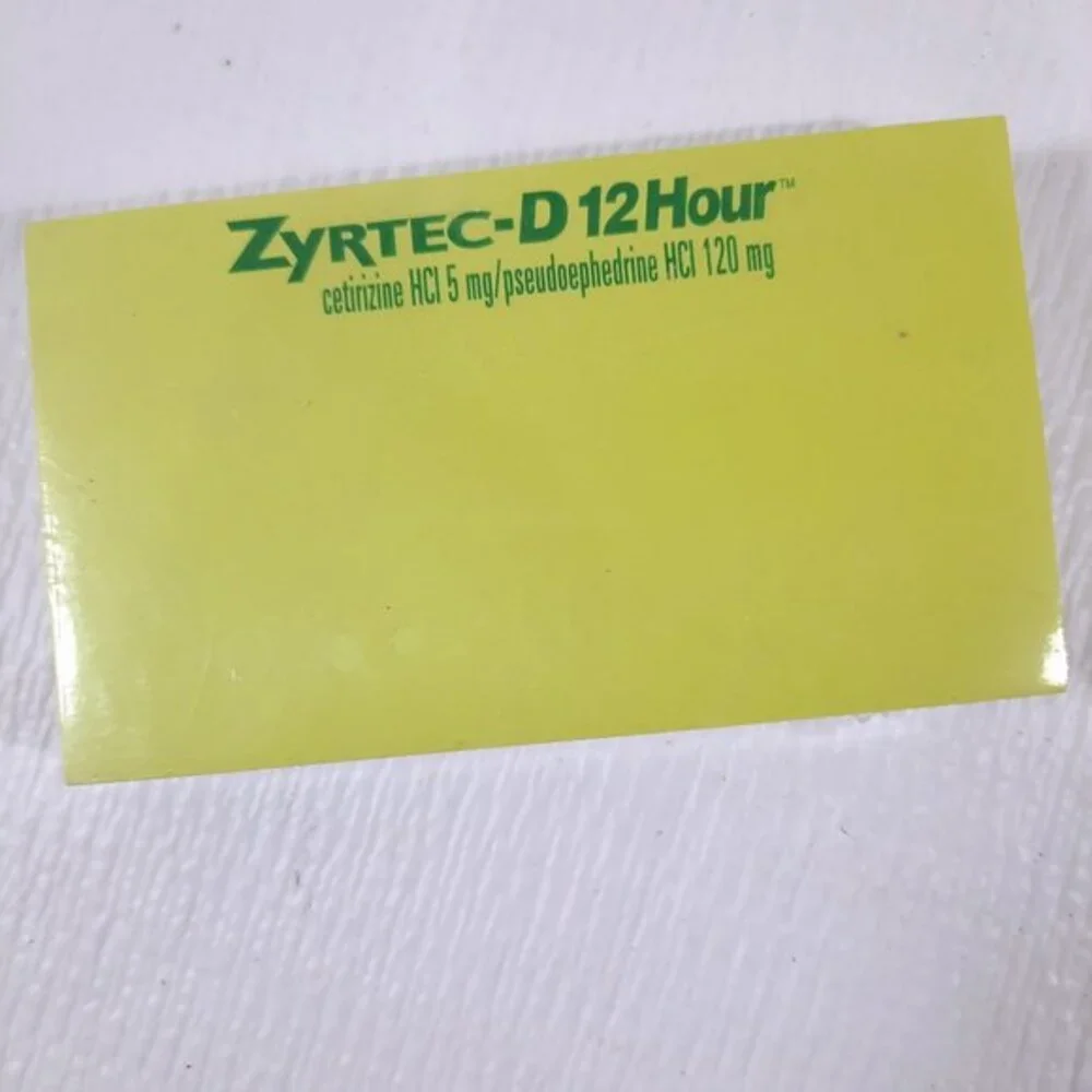 Zyrtec-D 12 hour Sticky‎ Notepad paper memo note pad Pharma promo Pharmaceutical