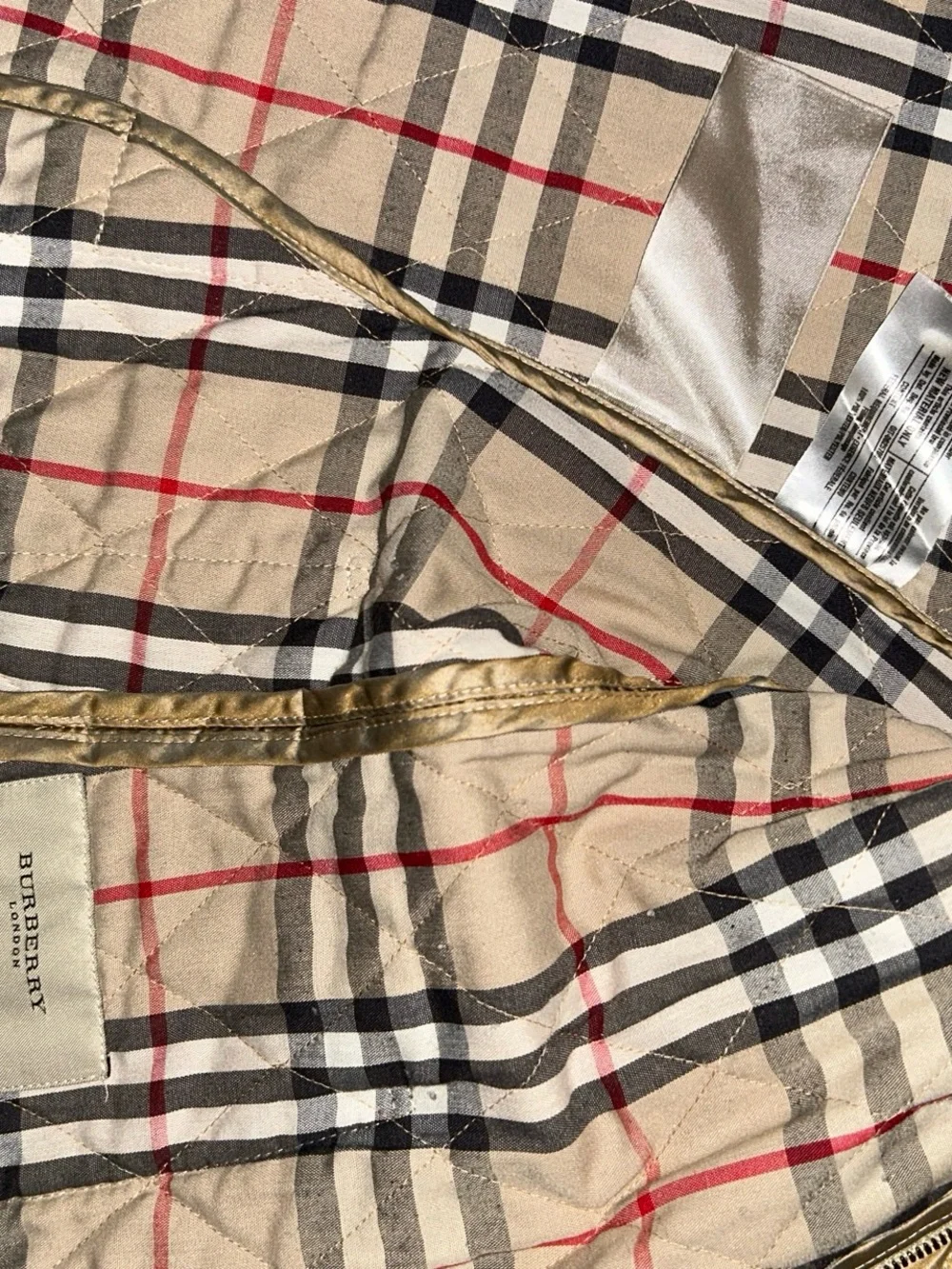 Burberry shiny quilted