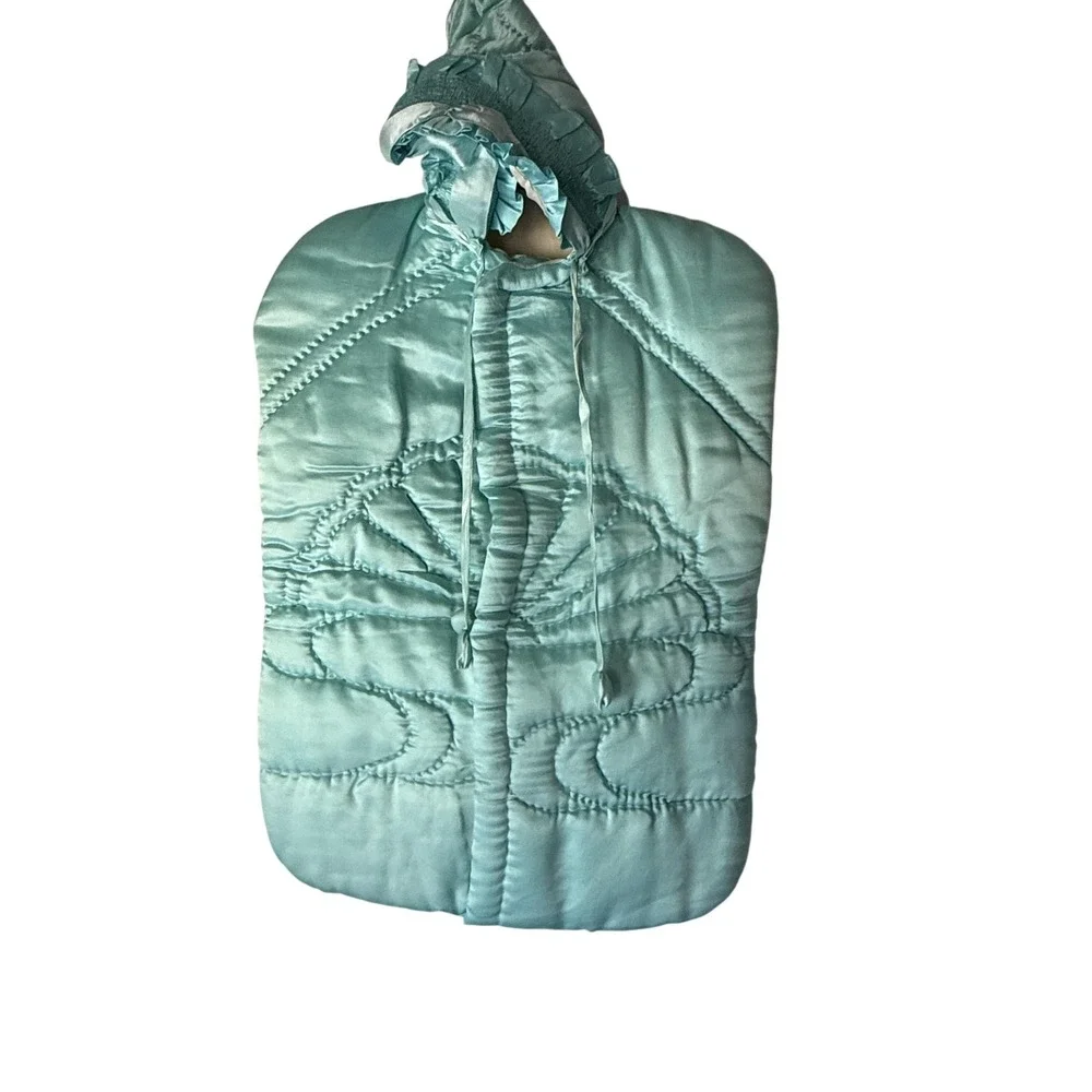 Vintage Quilted Baby‎ Bunting Hooded Swaddle Sack 23x14 Warm Liner Rare