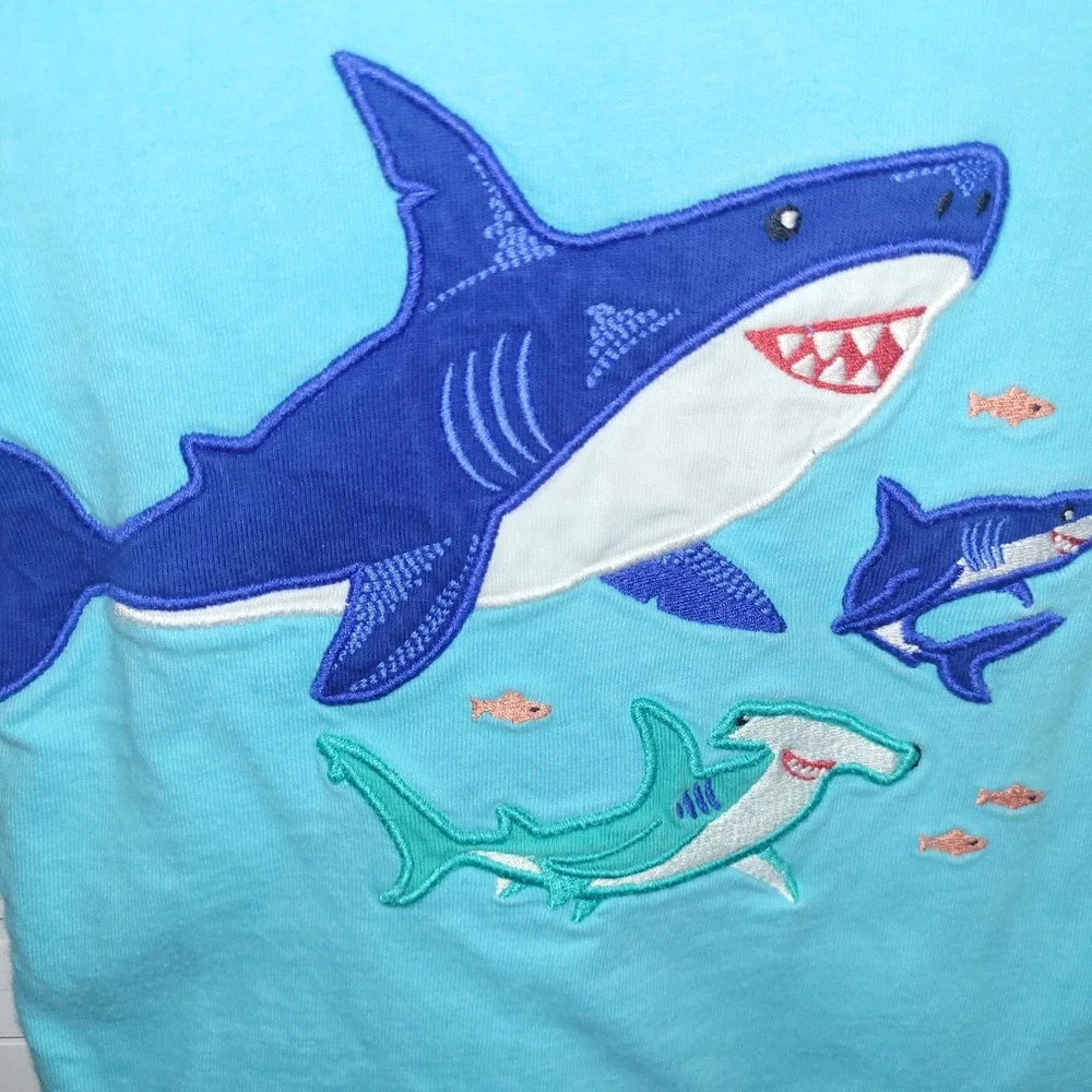 Gymboree Toddler Boys 2T Graphic Tee Bundle Dinosaur Shark Cotton Shirts 2pk