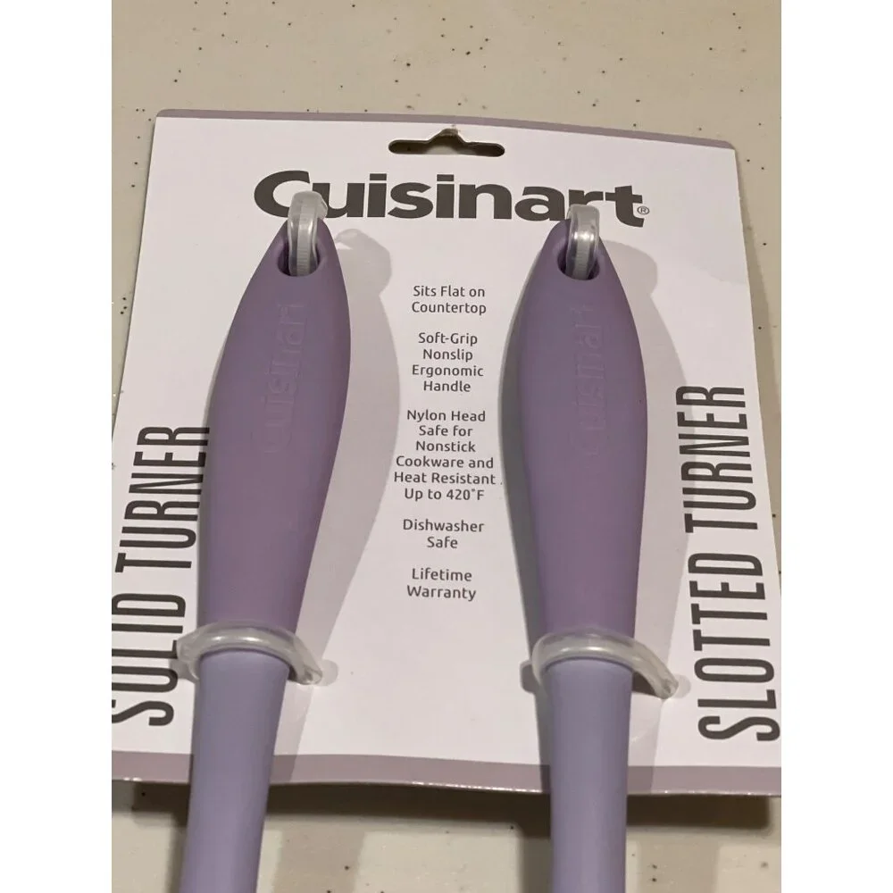 Cuisinart Nylon Solid Turner &‎ Slotted Turner lavender purple NEW WITH TAGS!