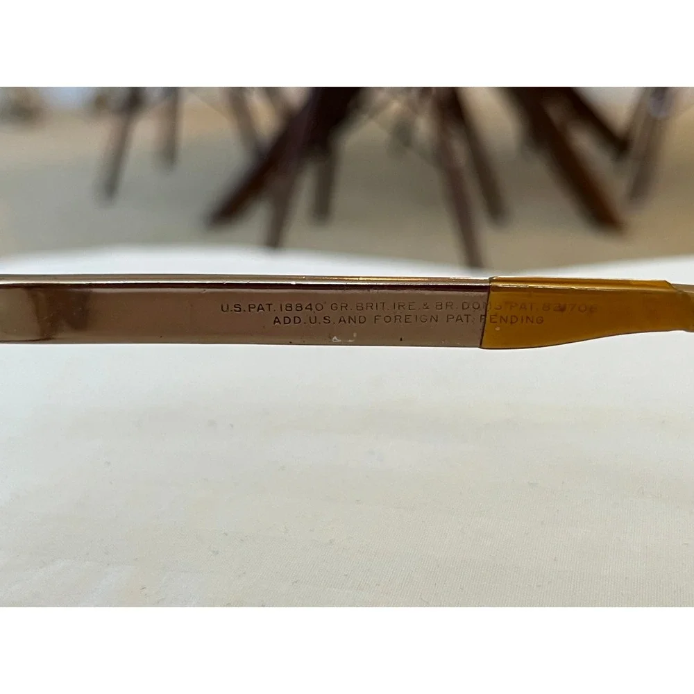 Vintage Tura Inc Bronze Floral Engraved Cat Eye Glasses Frames Mid Century 1950s
