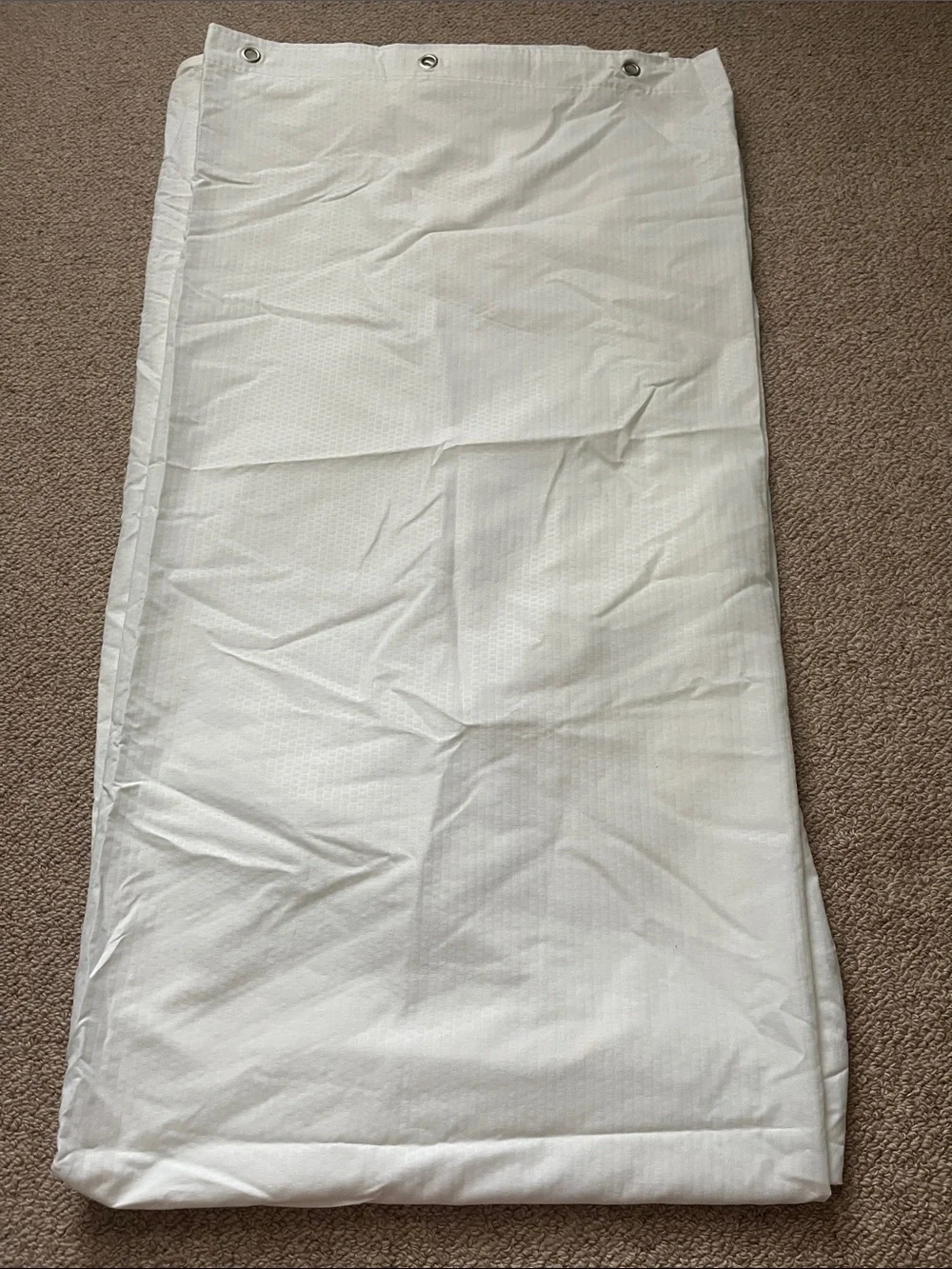 Target White Shower Curtain Panel with Metal Grommets