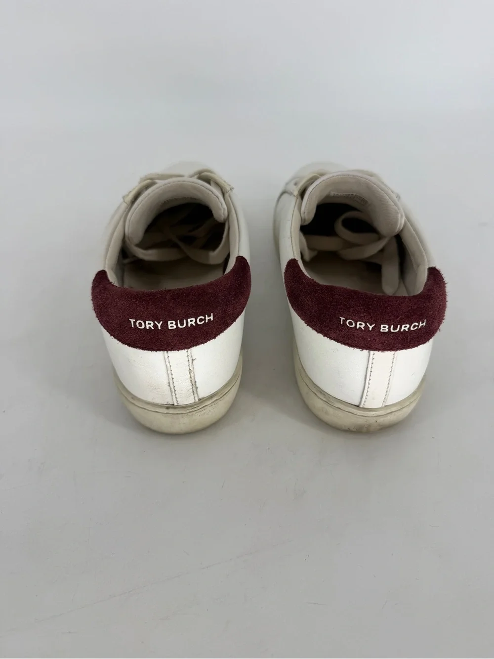 Tory Burch T-Logo Leather Low Top Sneaker Women’s Size 8