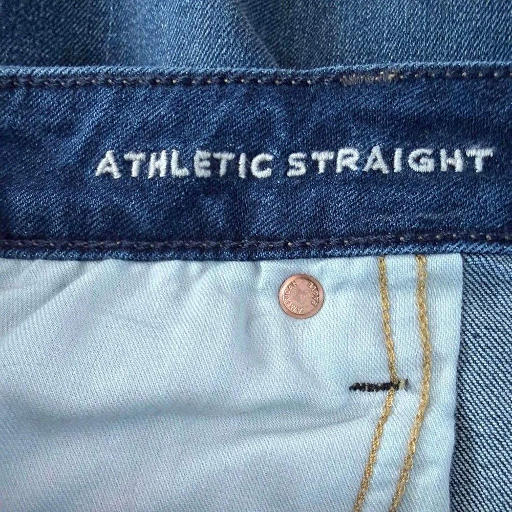 American Eagle‎ Airflex+ Athletic Straight Jeans Dark Wash Blue 38x32 Mens