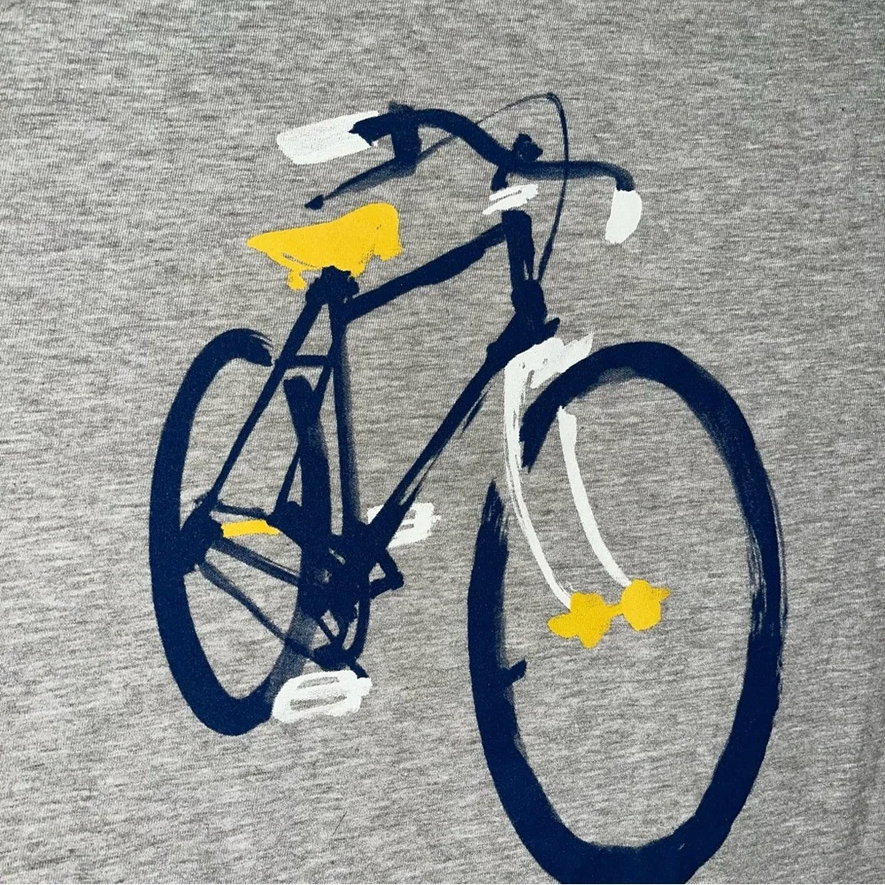 Banana Republic Bike‎ Painting Graphic Short Sleeve Tee Shirt Medium