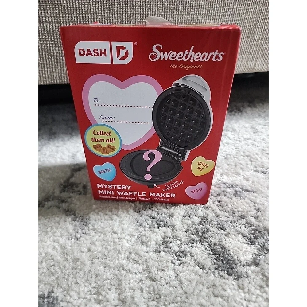 NEW DASH PINK Sweethearts Mystery Mini Waffle Maker