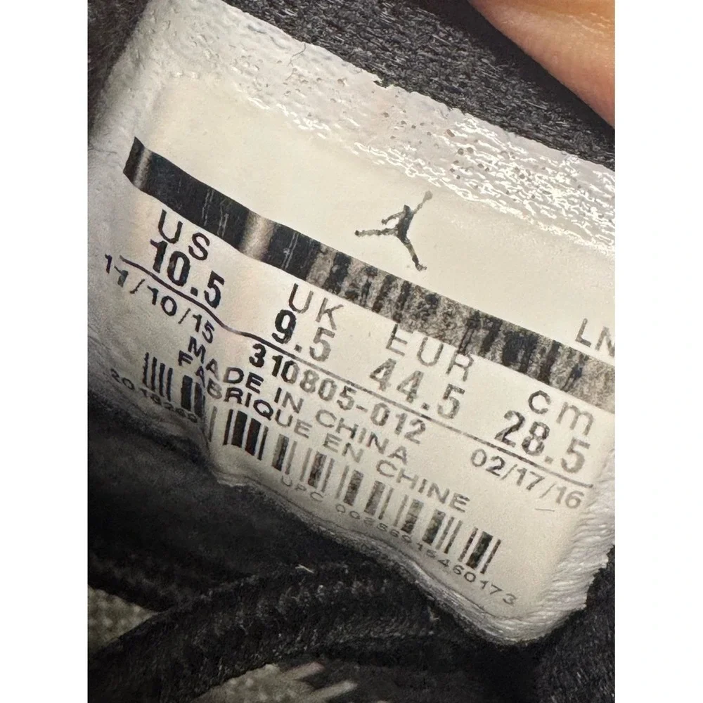 Nike Air Jordan 10 Retro NYC Sneakers 2016 Size 10.5 New York Streetwear Black