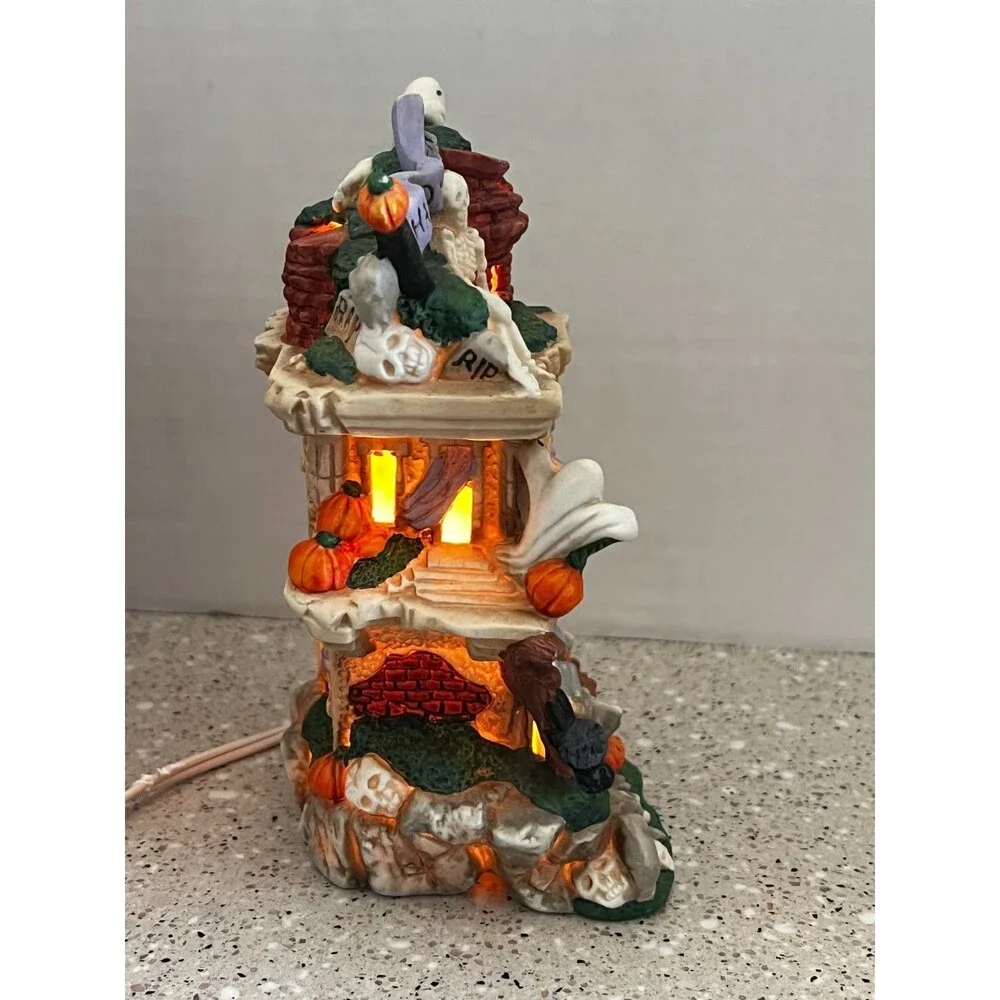 Vintage porcelain lighted