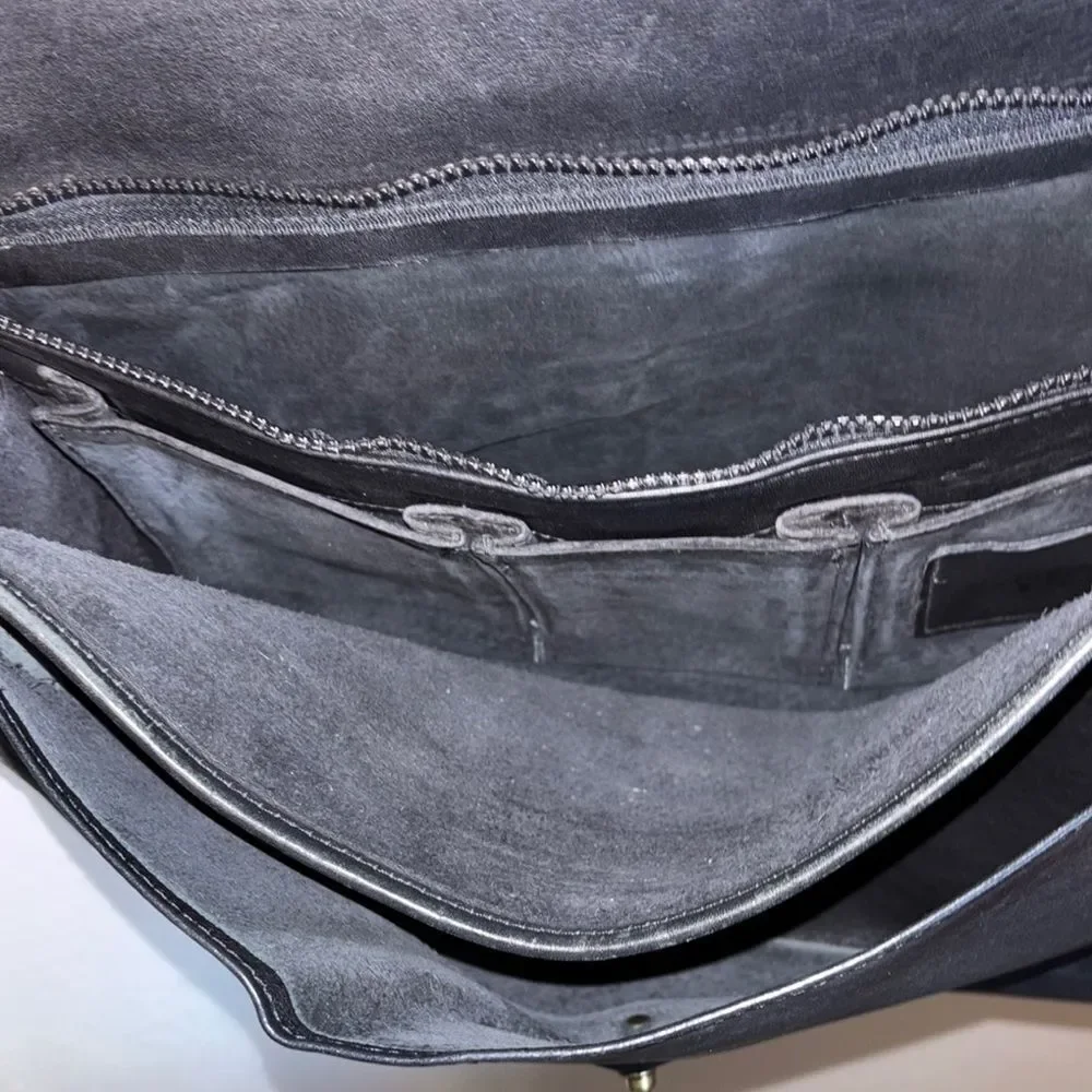 Jack Georges black leather