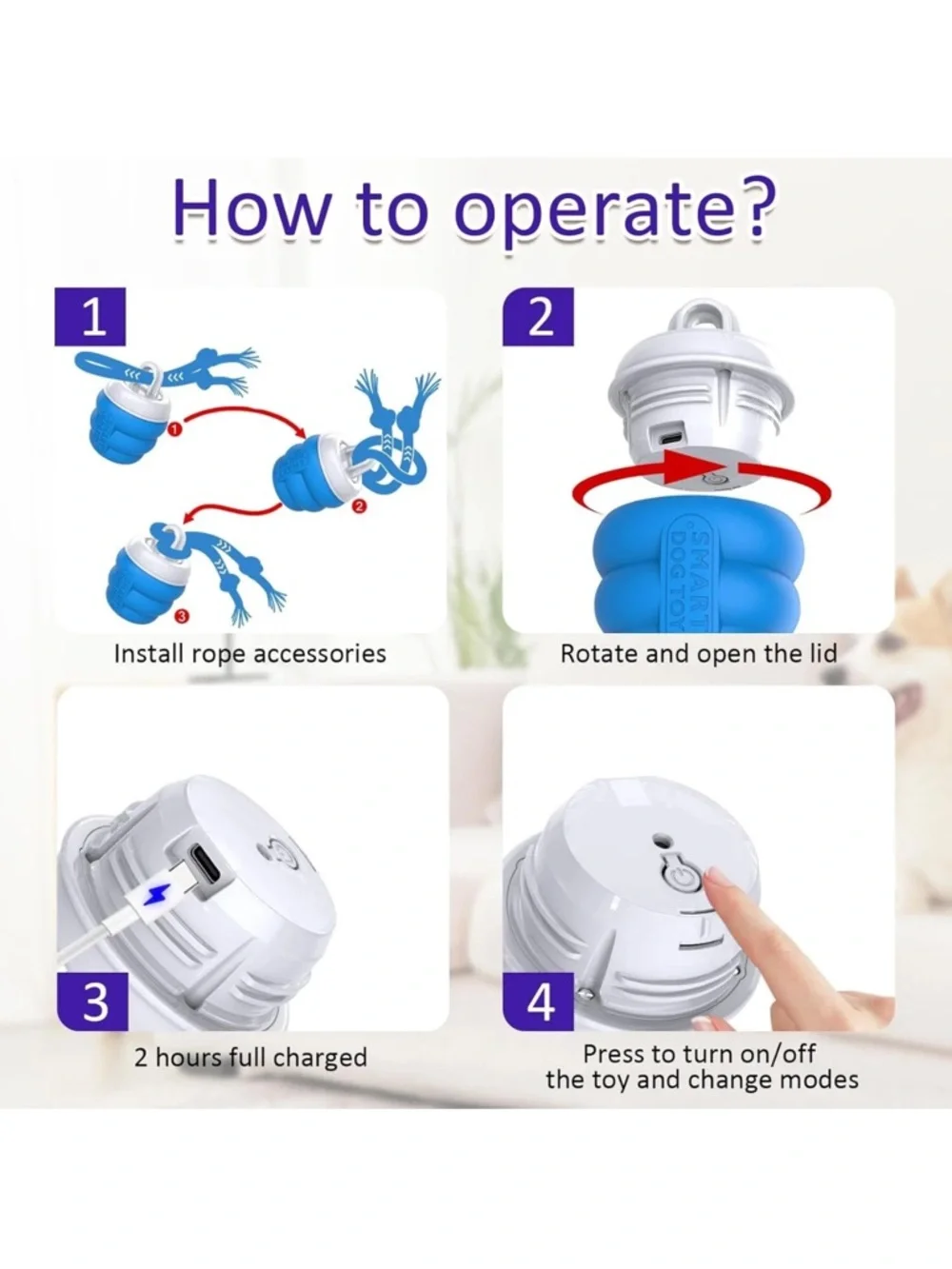 Smart Dog Toy interactive motion