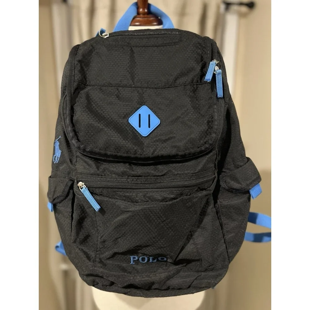 Polo Ralph Lauren‎ Back Pack Black With Blue