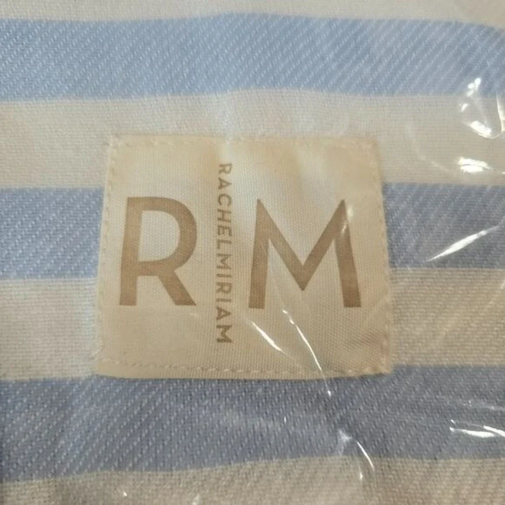 RACHEL MIRIAM Positano Turkish Style Towel Sea Blue Striped Luxurious Beach Pool