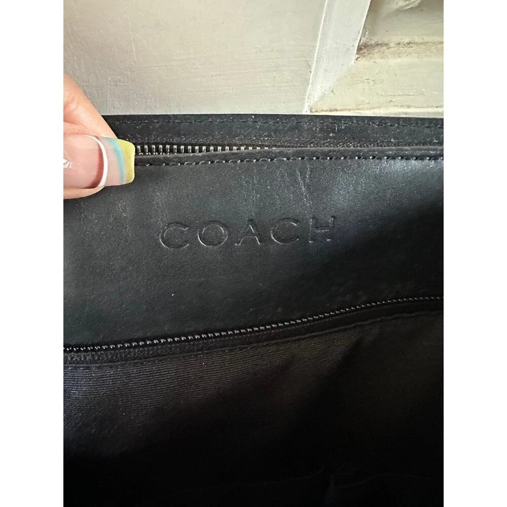 EUC Coach #F70916 Lexington Dual Zip Leather Metropolitan Laptop Business Tote