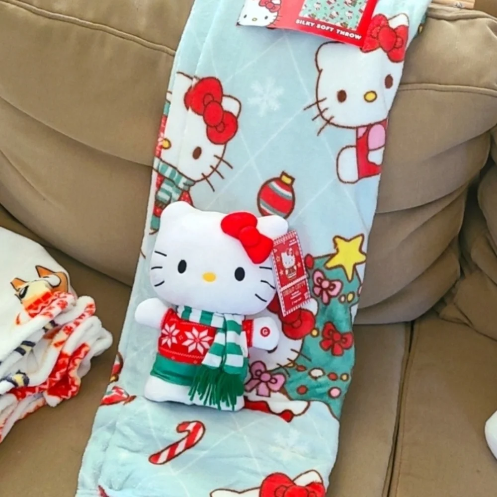Hello Kitty Christmas Blanket Set 🎄 HTF