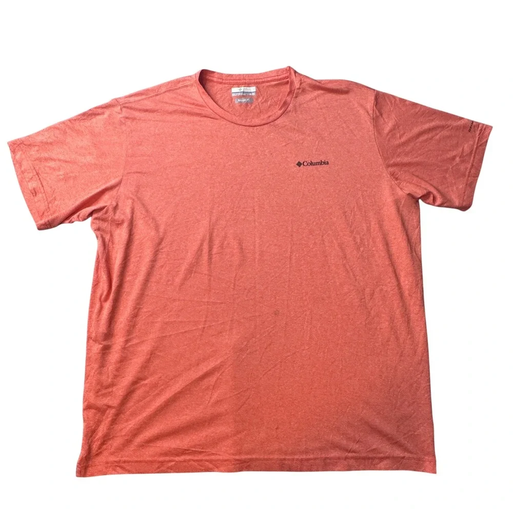 Columbia T-Shirt Mens XL Orange Omni-Wick Regular Fit Short Sleeve XM0749 Active