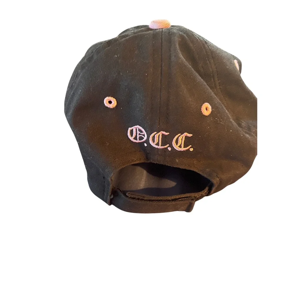 Orange County Choppers Motorcycle Hat Black‎ Pink Accents Baseball Cap