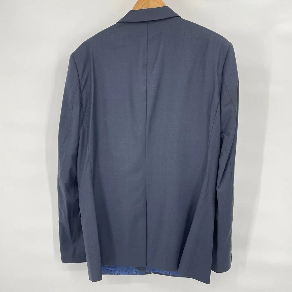 Ted Baker Endurance London Mens‎ 46L Wool Blend Blue Blazer Jacket Sport Coat