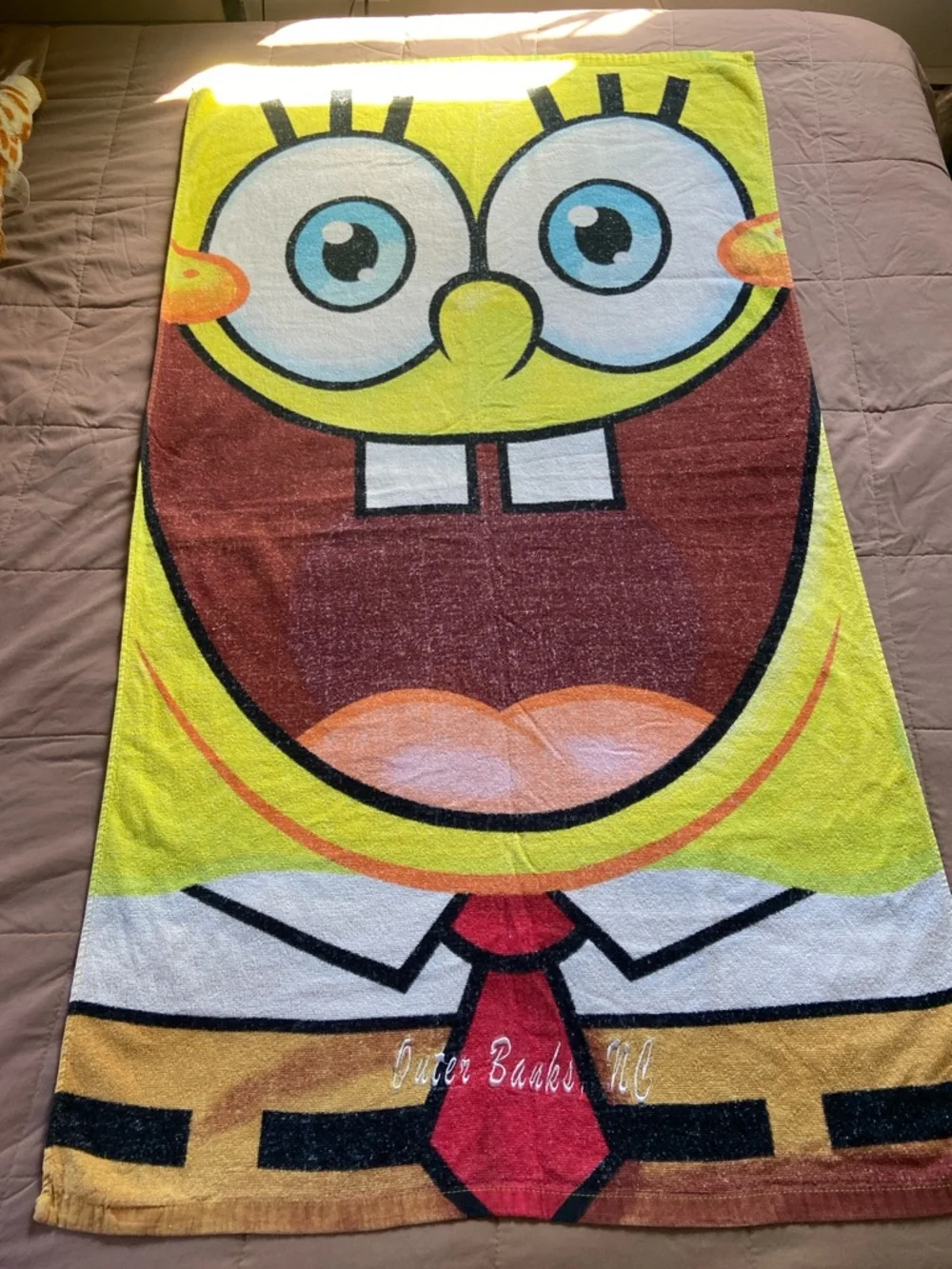 SpongeBob Squarepants Yellow Blue Red Beach Towel