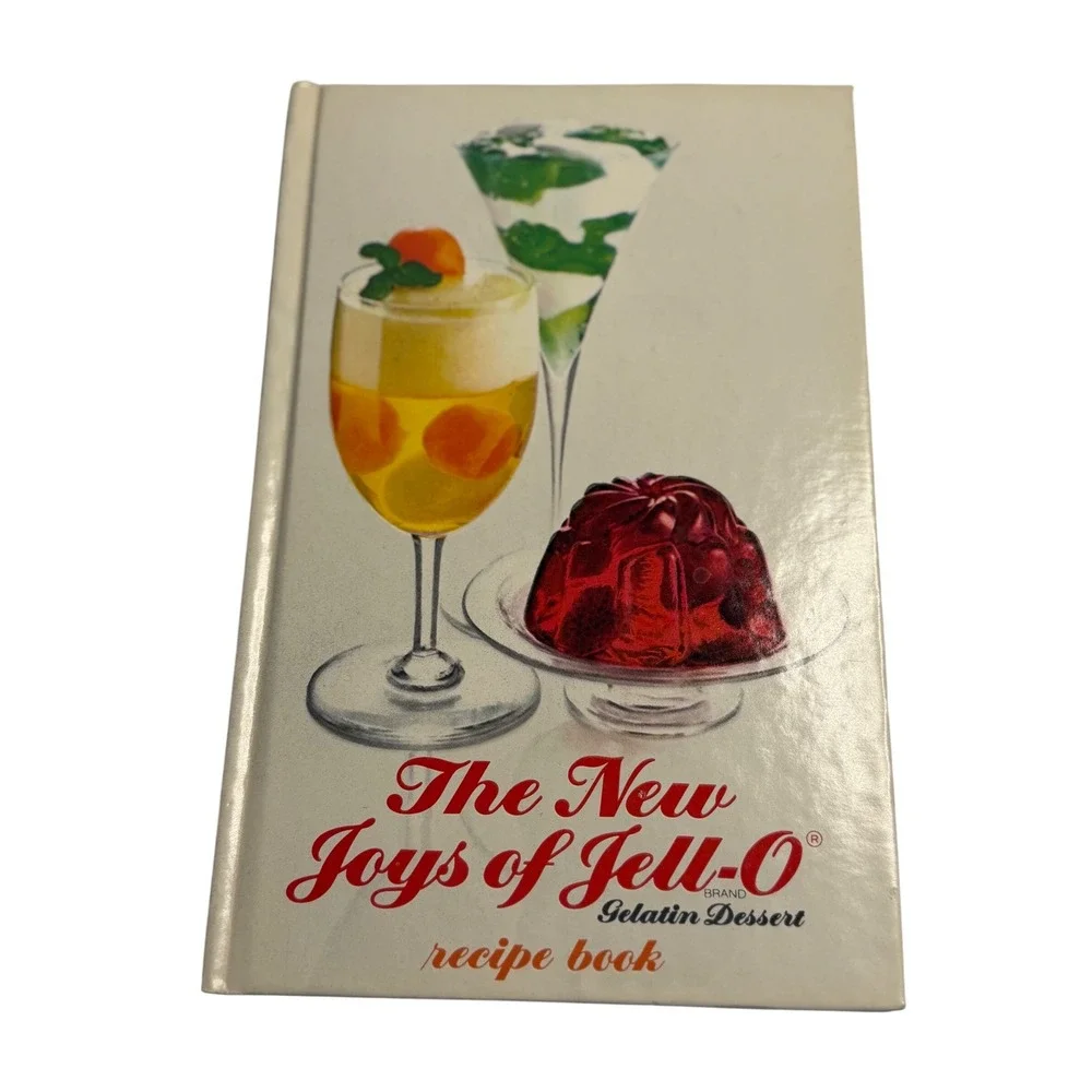 VTG Jell-O Recipe Book The New Joys of Jell-O White Hardcover Dessert Cookbook