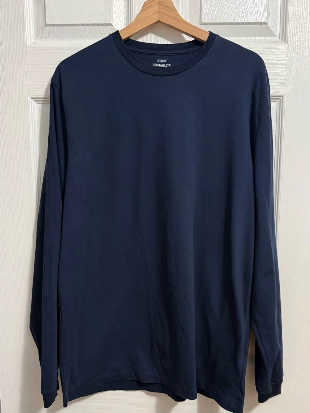 J. Crew Men's Long-Sleeve Crewneck Shirt - Navy