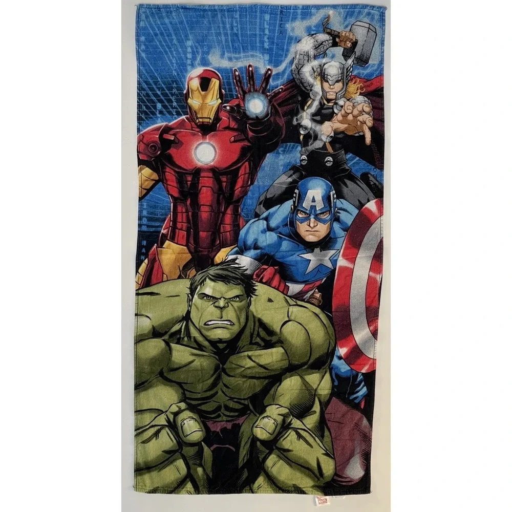 Vtg.‎ Marvel Beach Towel The Avengers Ironman Hulk Thor Captain America 33