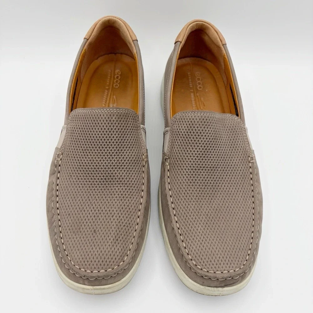 Ecco Men's Shoes Size 41 US 7 - 7.5 Taupe S Lite Moc Loafer Slip On Nubuck