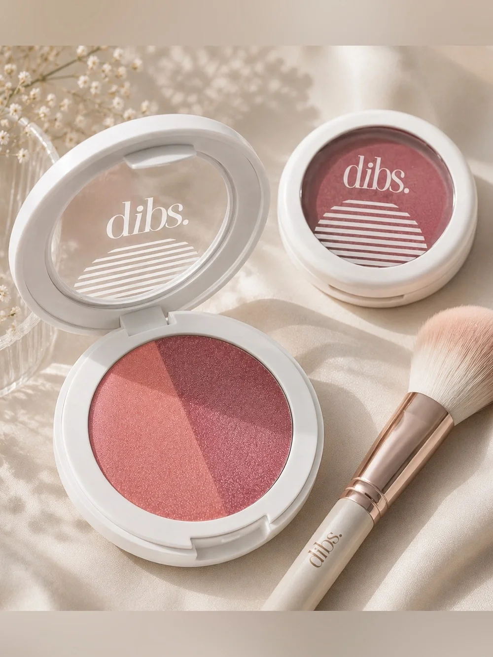 DIBS BEAUTY Duet Baked Blush Duo in Backstage. New with Box