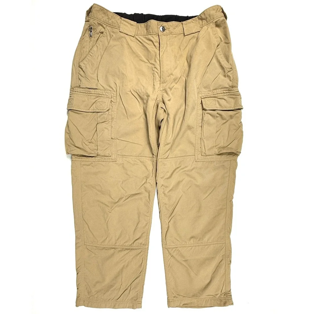 Duluth Trading Co‎ Tan Hiking Pants XL x 30 Elastic Waistband Nylon Lightweight