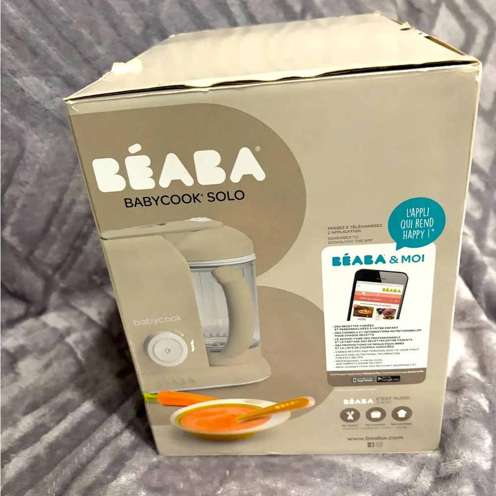 BEABA Babycook Solo 4 in 1 Baby Food Maker,‎ Baby Food Processor, Steam Cook,