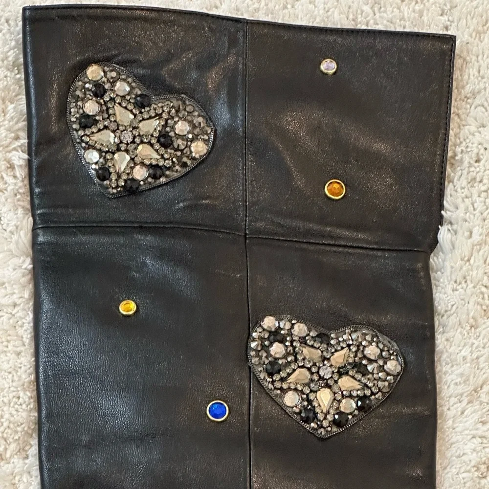 Ivy Kirzhner Embellished OTK Boots | Hearts & Stars Crystals | Leather | US 8