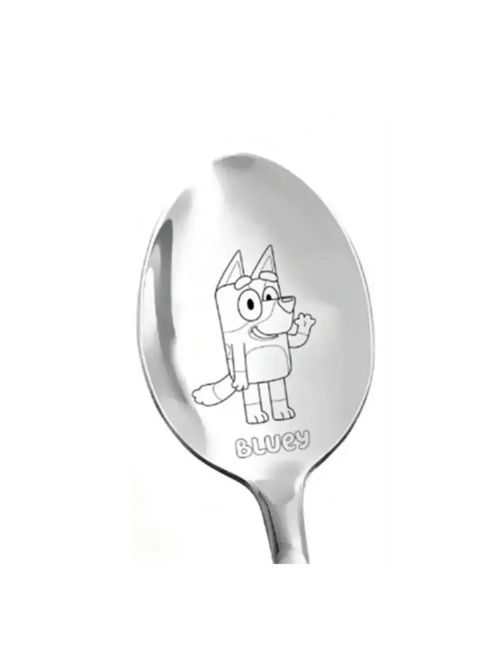 Spoon Stainless Steel - Blue Cartoon Dog Tableware Flatware, Cute Mixing Kawaii