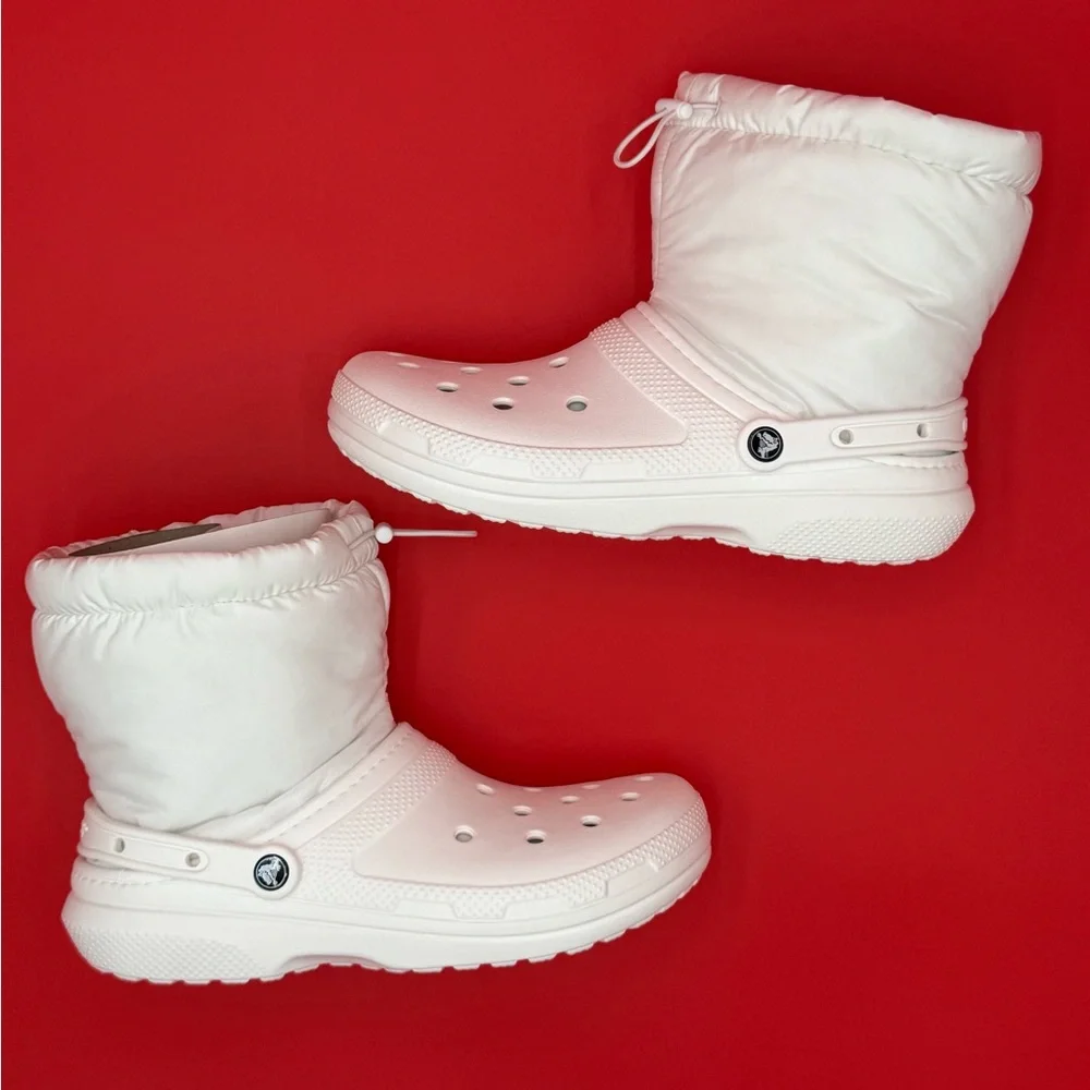 Crocs‎ Unisex White Classic Lined Neo Puff Boots | Men's 11 NWOT, ships next day