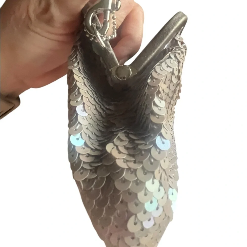 COACH Iridescent‎ Sequin Julia Kiss Lock Clutch